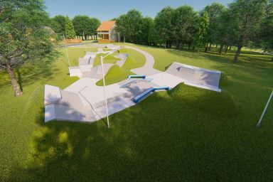 Projekt skateparku betonowego - Kraków (ul. Kąpielowa)