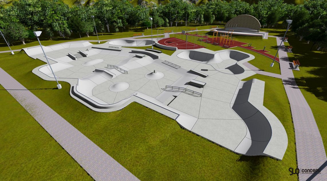 The concept of the skate park in Brumunddal