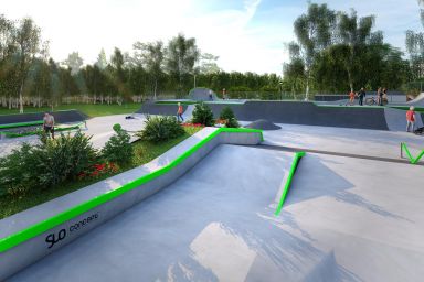 Projet de skatepark en béton - Jaworzno (Podłęże Park)