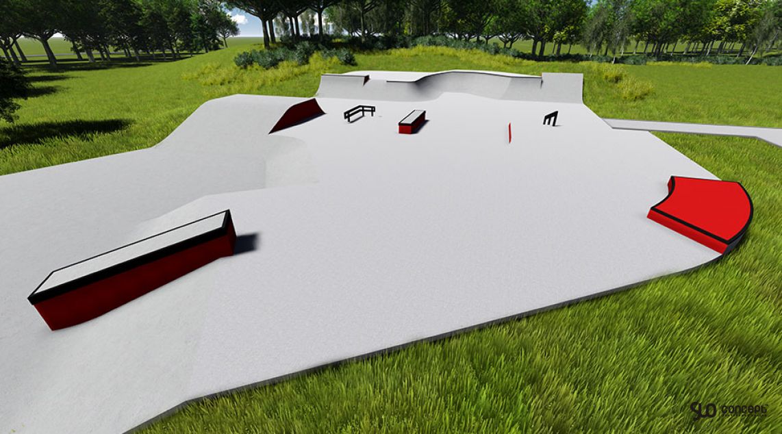 Visualization of the skate park in Trzebież