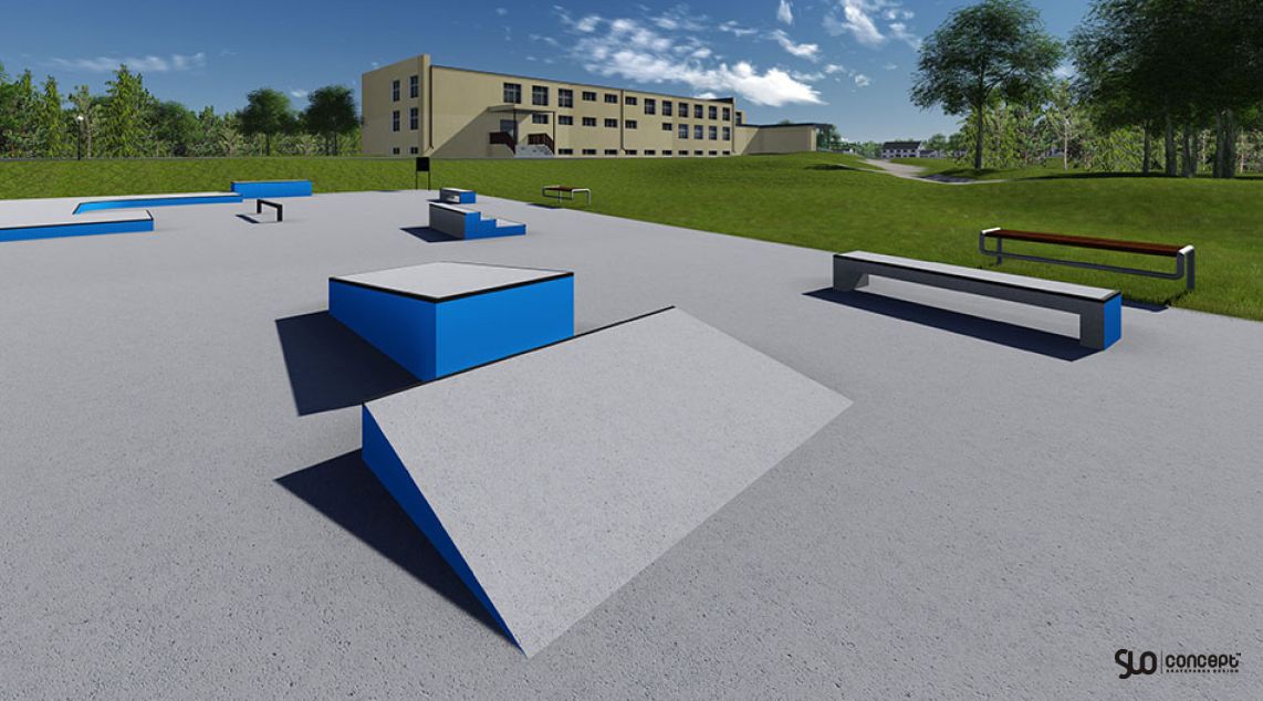 Visualization of the skatepark in Torzym