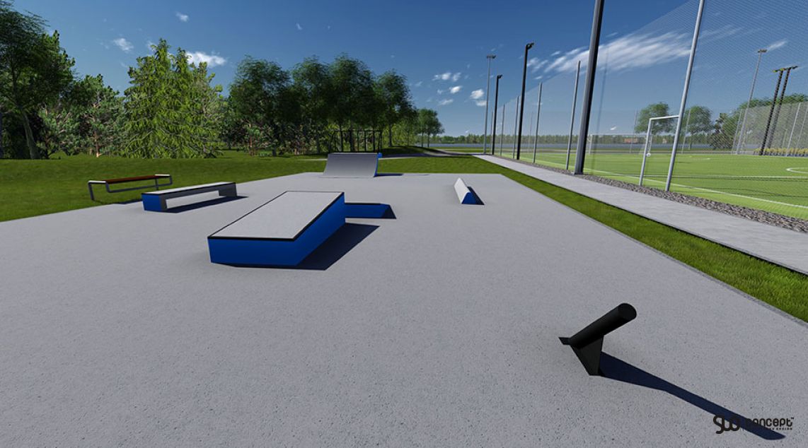 Visualization of the skatepark in Torzym
