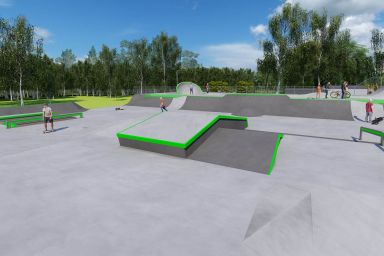 Projekt skateparku betonowego - Jaworzno (Podłęże Park)