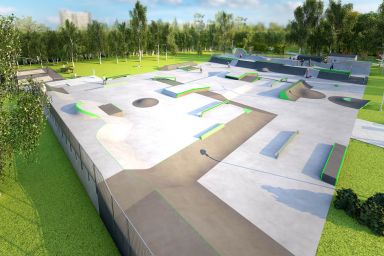 Projekt skateparku betonowego - Jaworzno (Podłęże Park)