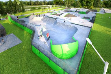 Projekt skateparku betonowego - Jaworzno (Podłęże Park)