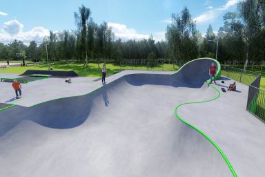 Projekt skateparku betonowego - Jaworzno (Podłęże Park)