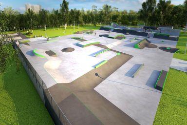 Projekt skateparku betonowego - Jaworzno (Podłęże Park)