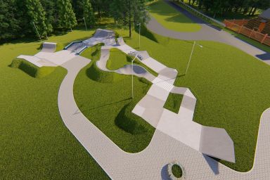 Projekt skateparku betonowego - Kraków (ul. Kąpielowa)