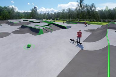 Projekt skateparku betonowego - Jaworzno (Podłęże Park)