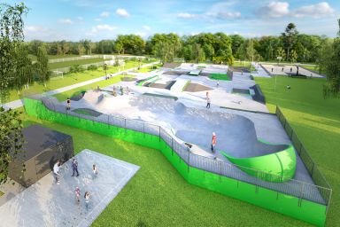 Projekt skateparku betonowego - Jaworzno (Podłęże Park)