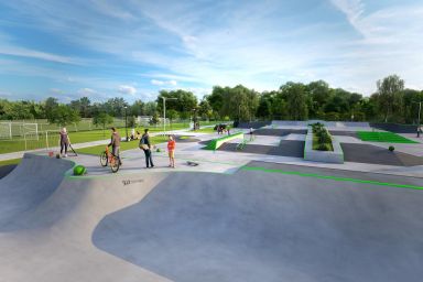 Projekt skateparku betonowego - Jaworzno (Park Podłęże)